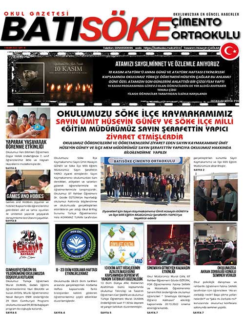 Okul Gazetemiz 4. Sayı Ekim -Kasım 2022